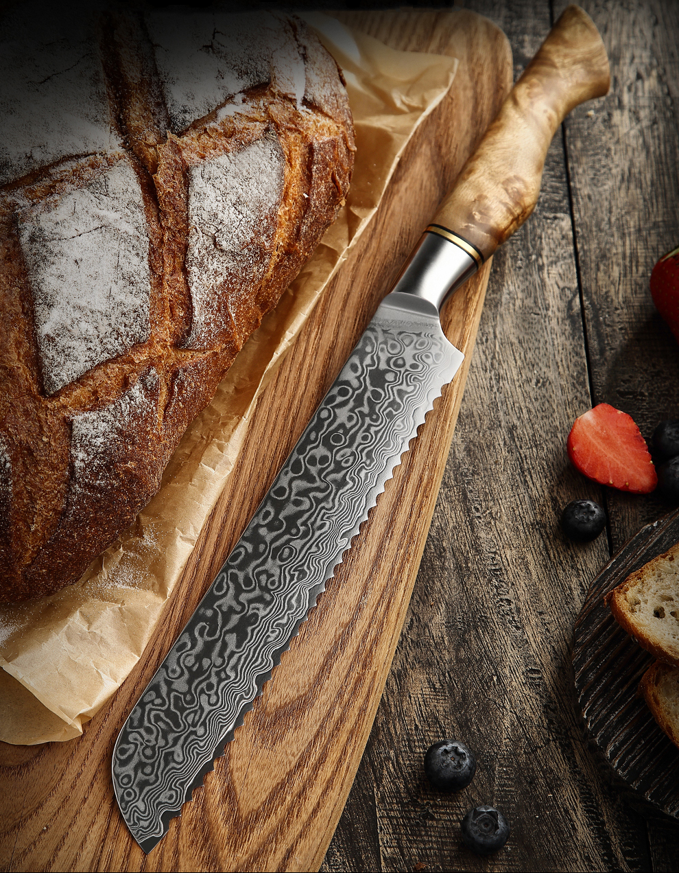 Brotmesser kaufen mit Holzbrett 